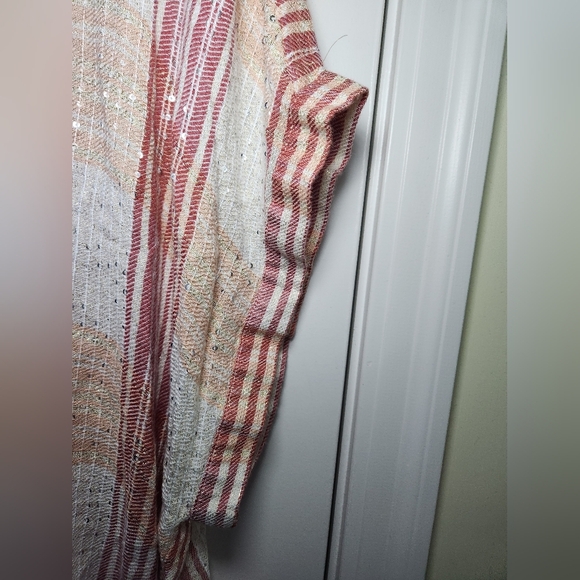 Simply Emma Plaid Silver Thread Sequin button Womens Size 3X Short Sleeve Blouse - Picture 5 of 8